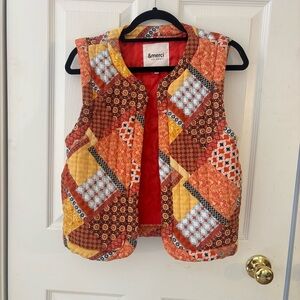 Patchwork Quilted Vest Grannycore cottagecore cozy